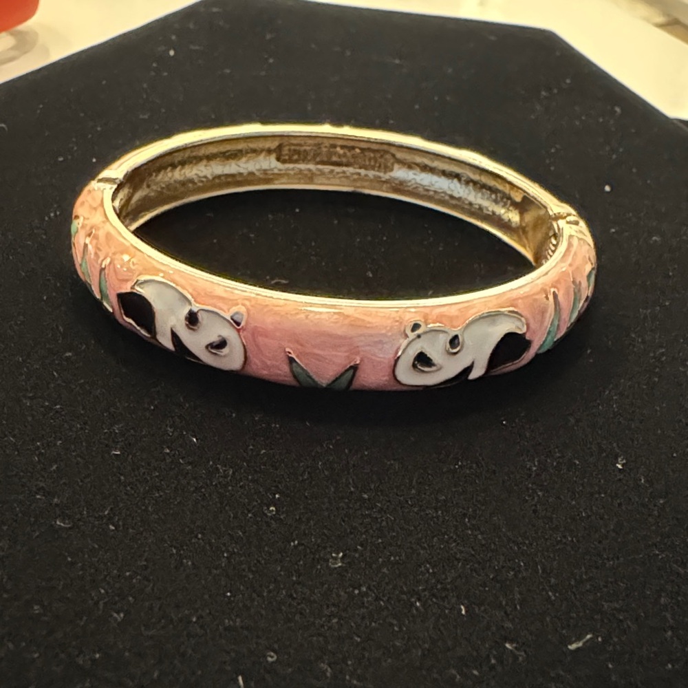 Pink Panda Bangle Bracelet